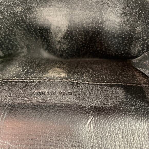 BURBERRY Black Faux Leather Check Trim Wallet - Picture 8 of 8